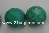 CWB408 15.5 inches 20mm faceted round howlite turquoise beads