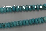 CWB441 15.5 inches 4*6mm faceted rondelle howlite turquoise beads