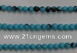 CWB550 15.5 inches 2mm round howlite turquoise beads wholesale