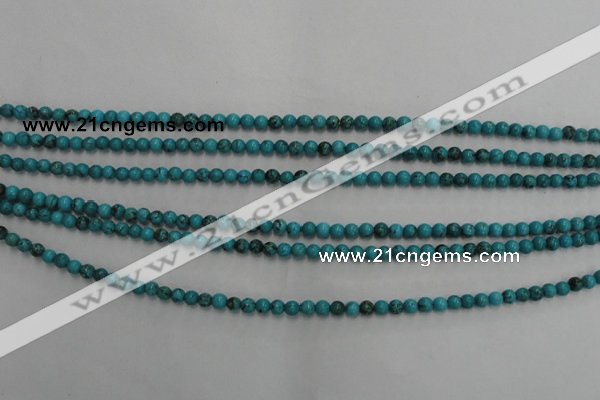 CWB551 15.5 inches 3mm round howlite turquoise beads wholesale