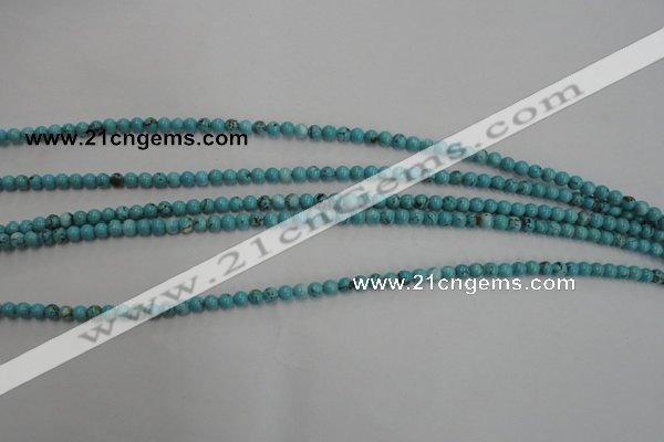 CWB553 15.5 inches 4mm round howlite turquoise beads wholesale