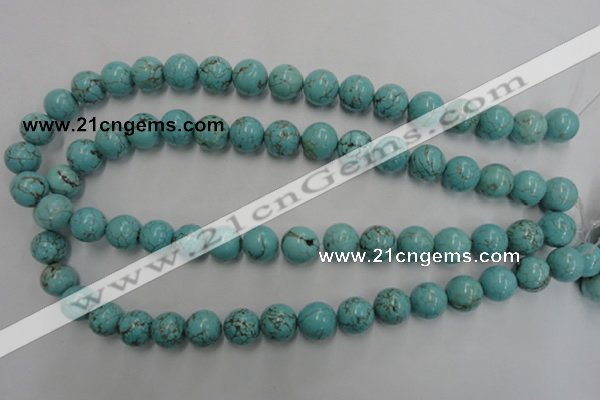 CWB558 15.5 inches 12mm round howlite turquoise beads wholesale