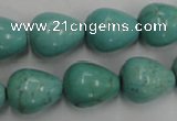 CWB677 15.5 inches 13*16mm teardrop howlite turquoise beads wholesale