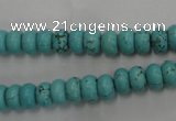 CWB683 15.5 inches 4*7mm rondelle howlite turquoise beads wholesale