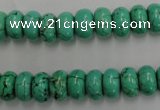 CWB685 15.5 inches 6*10mm rondelle howlite turquoise beads wholesale