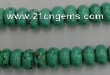 CWB685 15.5 inches 6*10mm rondelle howlite turquoise beads wholesale