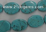 CWB734 15.5 inches 13*18mm oval howlite turquoise beads wholesale