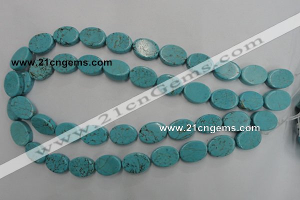 CWB734 15.5 inches 13*18mm oval howlite turquoise beads wholesale