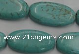 CWB737 15.5 inches 15*30mm oval howlite turquoise beads wholesale