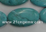 CWB738 15.5 inches 20*36mm oval howlite turquoise beads wholesale