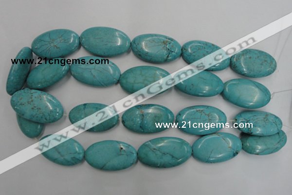 CWB738 15.5 inches 20*36mm oval howlite turquoise beads wholesale