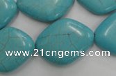 CWB745 15.5 inches 20*26mm diamond howlite turquoise beads wholesale