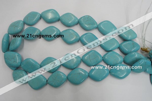 CWB745 15.5 inches 20*26mm diamond howlite turquoise beads wholesale