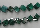 CWB760 15.5 inches 6*6mm cube howlite turquoise beads wholesale