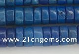 CWB841 15.5 inches 3*6mm tyre howlite turquoise beads wholesale