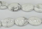 CWB85 15.5 inches 13*18mm oval natural white howlite beads