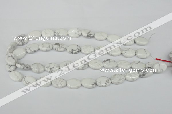 CWB85 15.5 inches 13*18mm oval natural white howlite beads