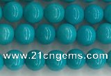 CWB850 15.5 inches 4mm round howlite turquoise beads wholesale