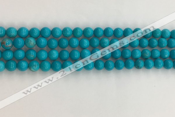 CWB851 15.5 inches 6mm round howlite turquoise beads wholesale