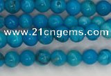 CWB856 15.5 inches 3mm round howlite turquoise beads wholesale