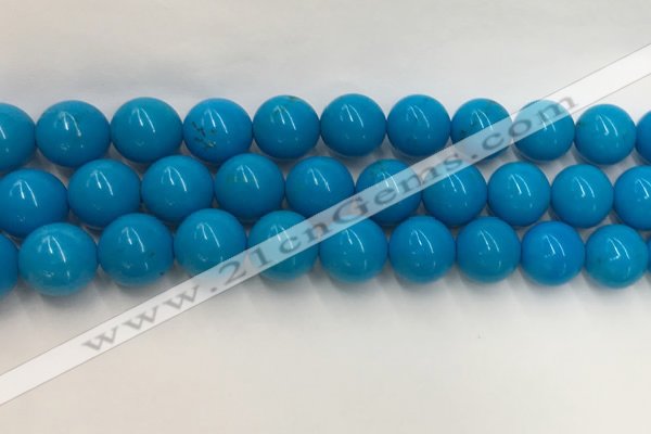 CWB861 15.5 inches 12mm round howlite turquoise beads wholesale