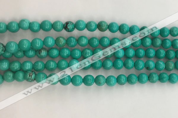 CWB864 15.5 inches 6mm round howlite turquoise beads wholesale