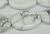 CWB87 15.5 inches 20*30mm oval natural white howlite beads