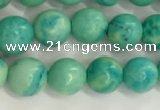 CWB875 15.5 inches 4mm round howlite turquoise beads wholesale