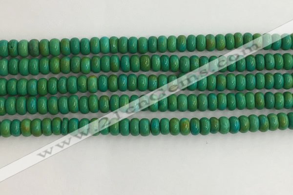 CWB898 15.5 inches 2*4mm rondelle howlite turquoise beads