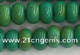 CWB899 15.5 inches 4*6mm rondelle howlite turquoise beads