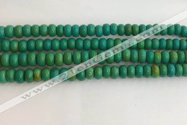 CWB899 15.5 inches 4*6mm rondelle howlite turquoise beads