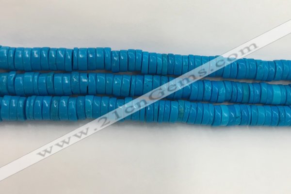 CWB907 15.5 inches 3*8mm tyre howlite turquoise beads wholesale