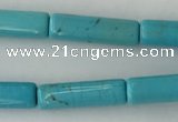 CWB915 15.5 inches 4*13mm tube howlite turquoise beads wholesale