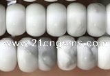 CWB918 15.5 inches 5*8mm rondelle white howlite turquoise beads