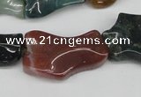 CWG03 15.5 inches 25*33mm wavy freeform Indian agate gemstone beads