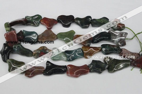 CWG03 15.5 inches 25*33mm wavy freeform Indian agate gemstone beads