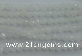 CWH01 15.5 inches 4mm faceted round white jade beads wholesale