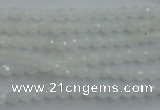 CWH01 15.5 inches 4mm faceted round white jade beads wholesale