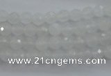 CWH02 15.5 inches 6mm faceted round white jade beads wholesale