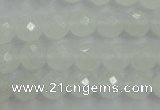 CWH04 15.5 inches 10mm faceted round white jade beads wholesale