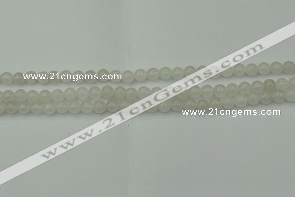 CWH50 15.5 inches 4mm round white jade beads wholesale