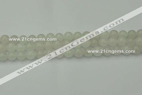 CWH53 15.5 inches 10mm round white jade beads wholesale