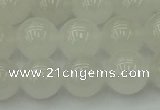 CWH54 15.5 inches 12mm round white jade beads wholesale