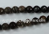 CWJ212 15.5 inches 8mm faceted round wood jasper gemstone beads