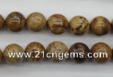 CWJ253 15.5 inches 10mm round wood jasper gemstone beads wholesale