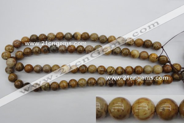 CWJ253 15.5 inches 10mm round wood jasper gemstone beads wholesale