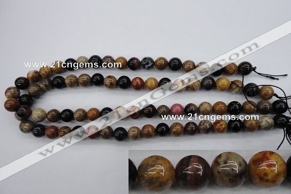 CWJ264 15.5 inches 12mm round wood jasper gemstone beads wholesale