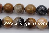 CWJ265 15.5 inches 14mm round wood jasper gemstone beads wholesale