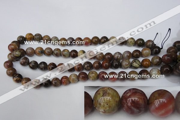 CWJ273 15.5 inches 10mm round wood jasper gemstone beads wholesale