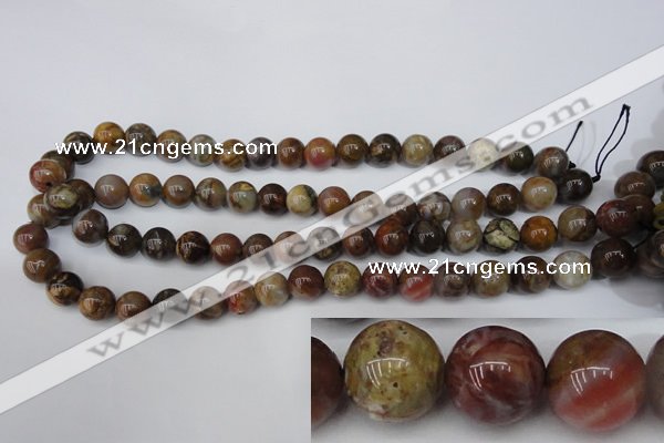 CWJ274 15.5 inches 12mm round wood jasper gemstone beads wholesale